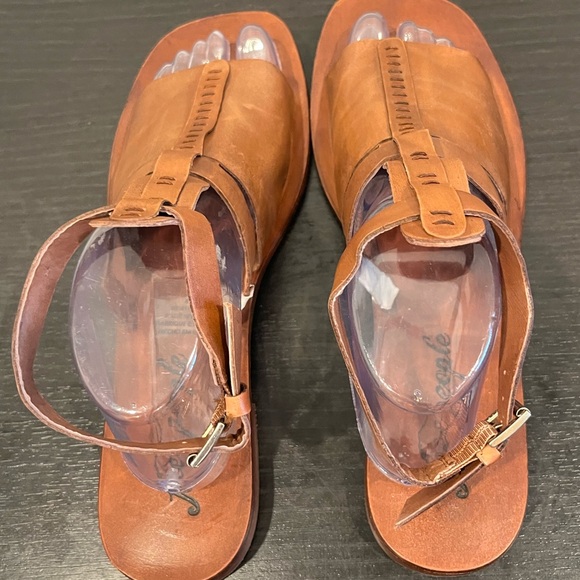 NEW Free People Long Weekend Boho Sandals Leather Brown Women’s SZ 40 EU/US 9.5 - Picture 9 of 15